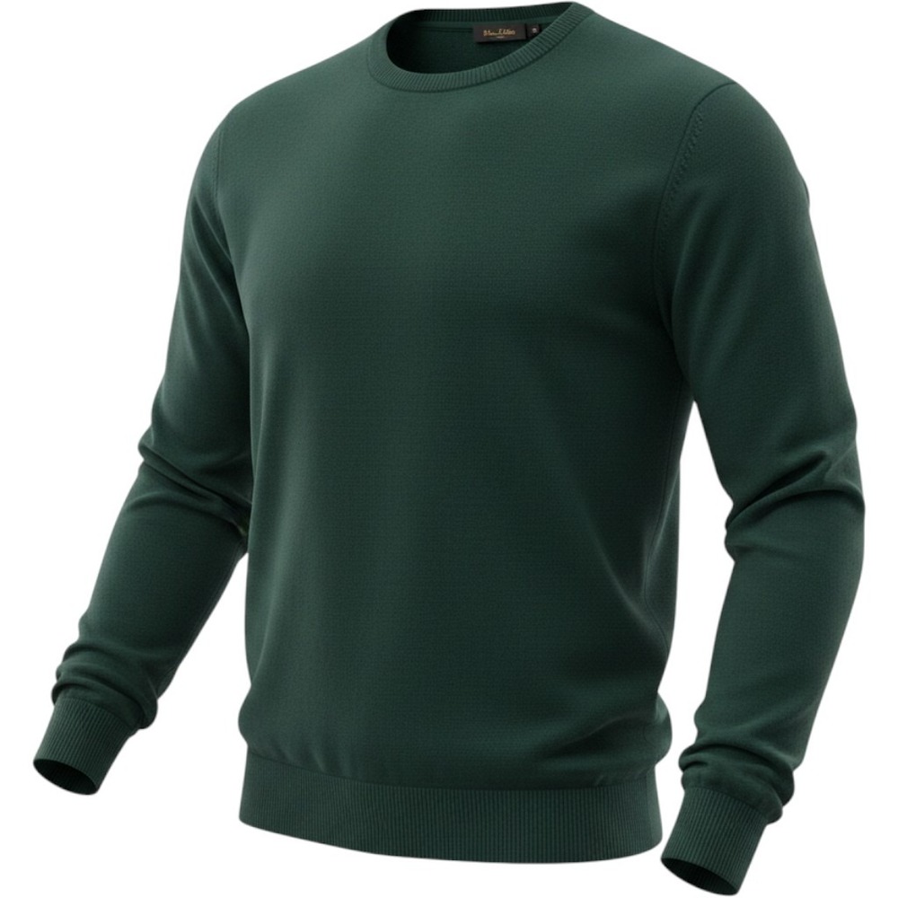 Porter and Ash Sweater‎ Mens XL Dark Green Viscose Blend Crew Neck Pullover Knit
